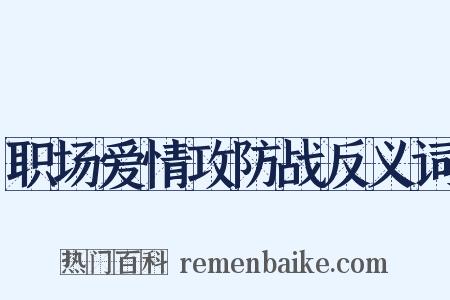 职场爱情攻防战反义词是什么意思的图片